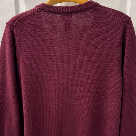 L.L. Bean Burgundy Cardigan Sweater Size Large - Picture 6 of 7